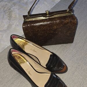 New Cole Haan Loafer Heels - Patent Leather Ombré Brown w/ Nike Air sole